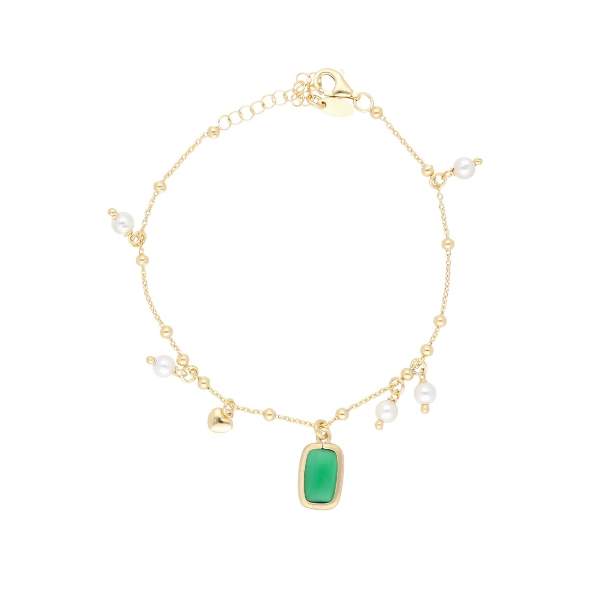 Pulsera plata y perlas - LAF6562BR-DV