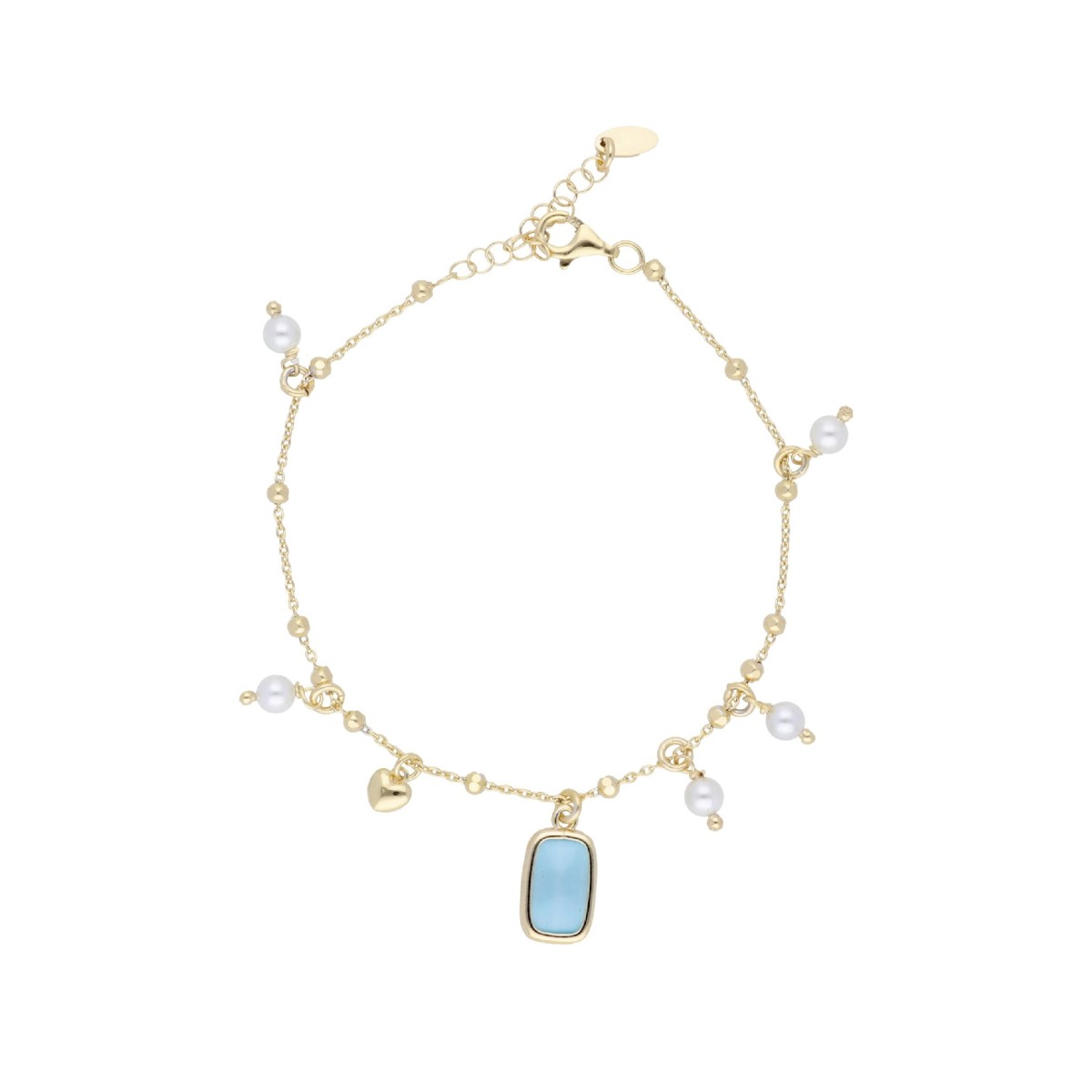 Pulsera plata y perlas - LAF6562BR-DT