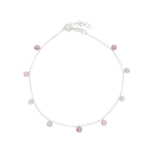 Tobillera plata y circonitas - LAF6567TB
