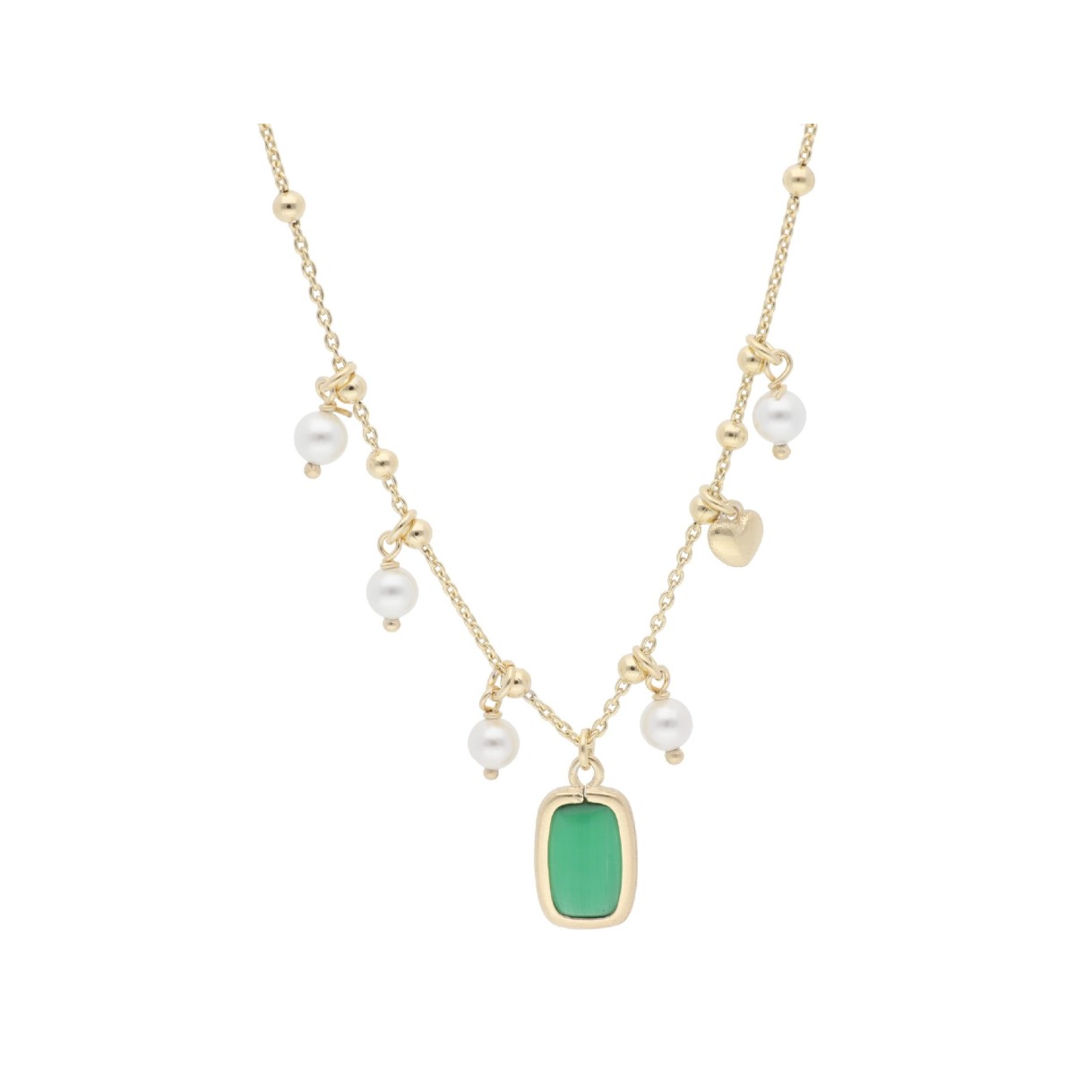 Collar plata y perlas - LAF6562CL-DV