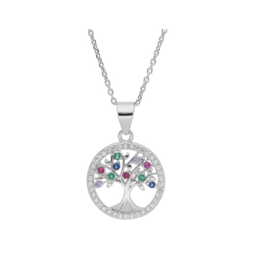 Árbol vida plata y circonitas - LAD4777CL