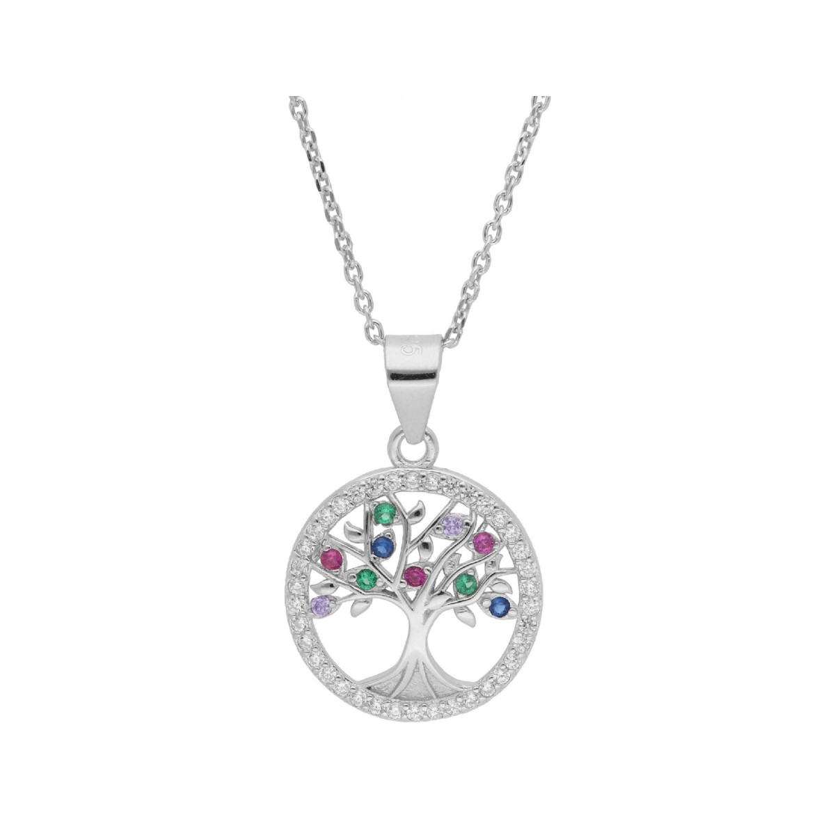 Árbol vida plata y circonitas - LAD4777CL