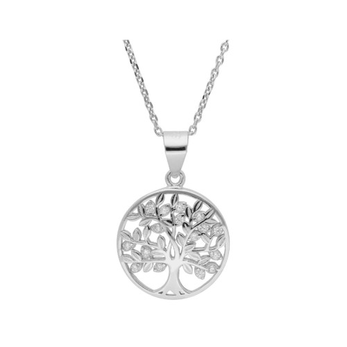 Colgante árbol vida plata y circonitas - LAD4778CL