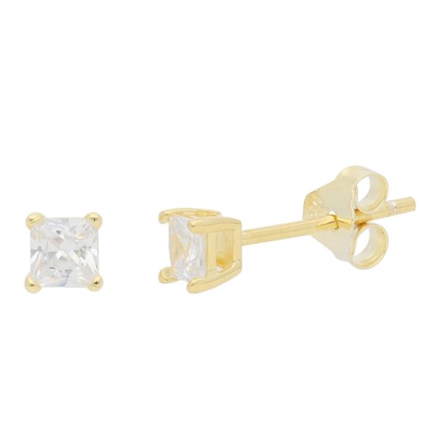 Pendientes plata y circonitas 3mm - LAD4776A-3D
