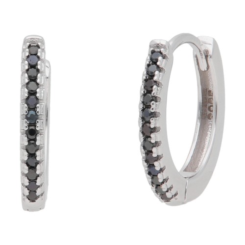 Pendientes plata y circonitas 15mm - LAD4782A-15N