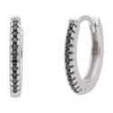 Pendientes plata y circonitas 15mm - LAD4782A-15N