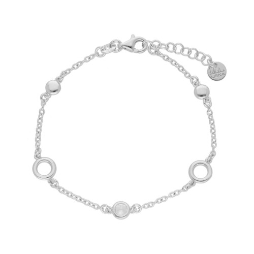 Pulsera plata y circonitas - LAF6195BR
