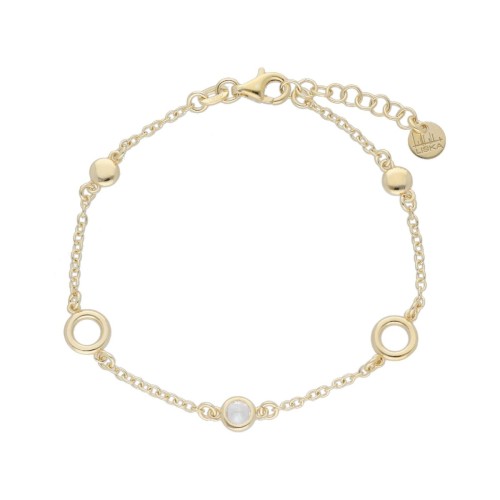Pulsera plata y circonitas - LAF6195BR-D