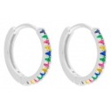 Pendientes plata y circonitas 16mm - MED145A