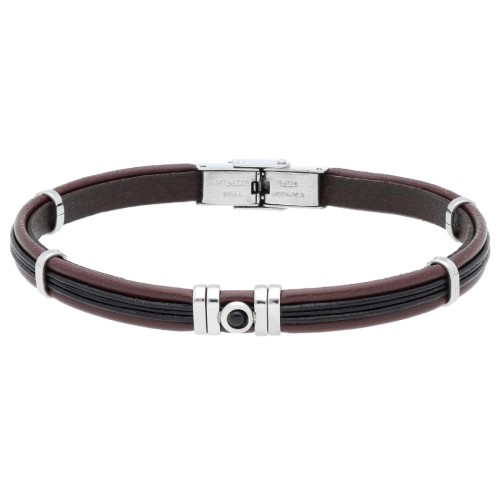 Pulsera piel y acero - 84BA1571