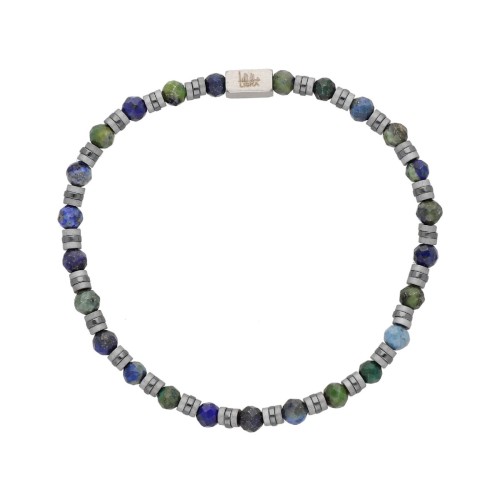 Pulsera acero y sodalite - BALI085BR-A