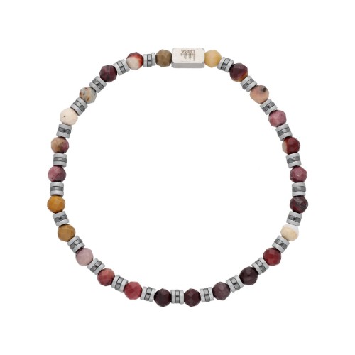 Pulsera acero y aventurina - BALI085BR-M