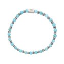 Pulsera acero y turquesa - BALI085BR-T