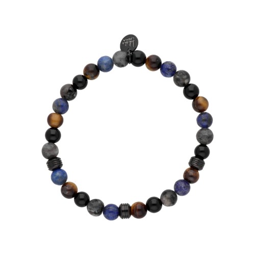 Pulsera acero y piedras naturales - BALI087BR-2