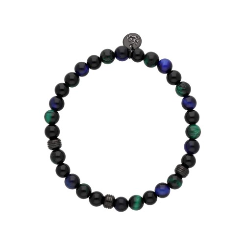 Pulsera acero y piedras naturales - BALI087BR-3