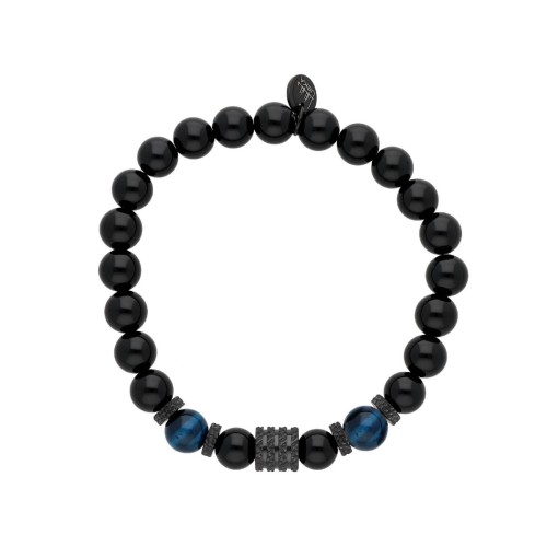 Pulsera acero y piedras naturales - BALI088BR-A