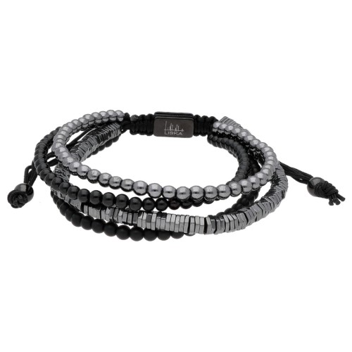 Pulsera acero y piedras naturales - BALI089BR