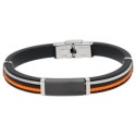 Pulsera caucho, cuerda náutika y acero - NTK060BR-P