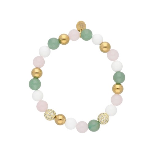 Pulsera acero y piedras naturales - SHA245