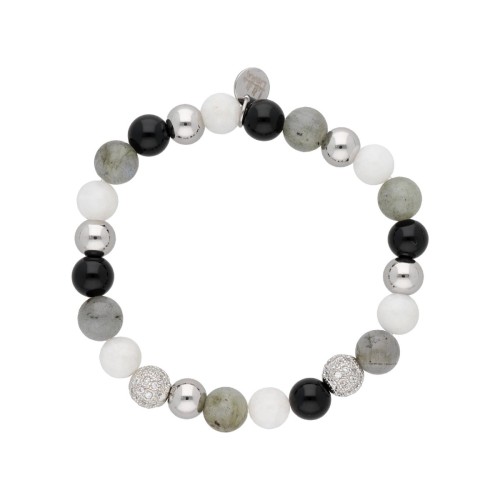 Pulsera acero y piedras naturales - SHA246