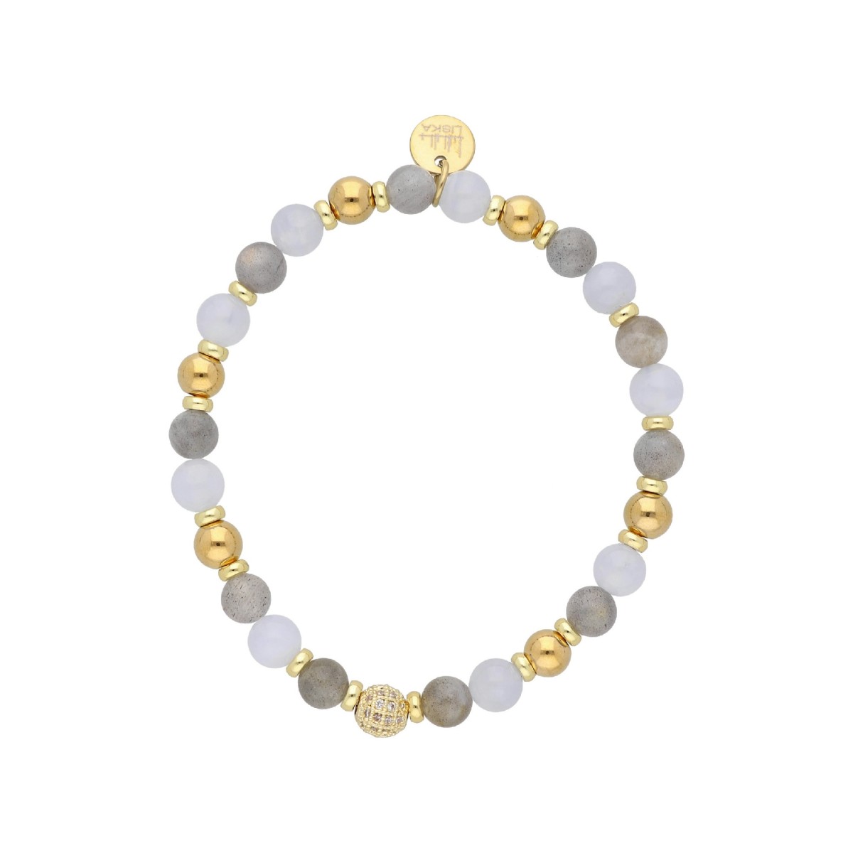Pulsera acero y piedras naturales - SHA250-1
