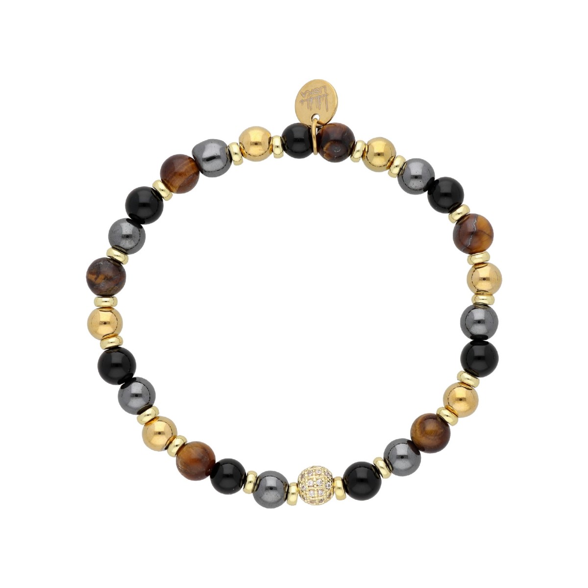 Pulsera acero y piedras naturales - SHA250-4