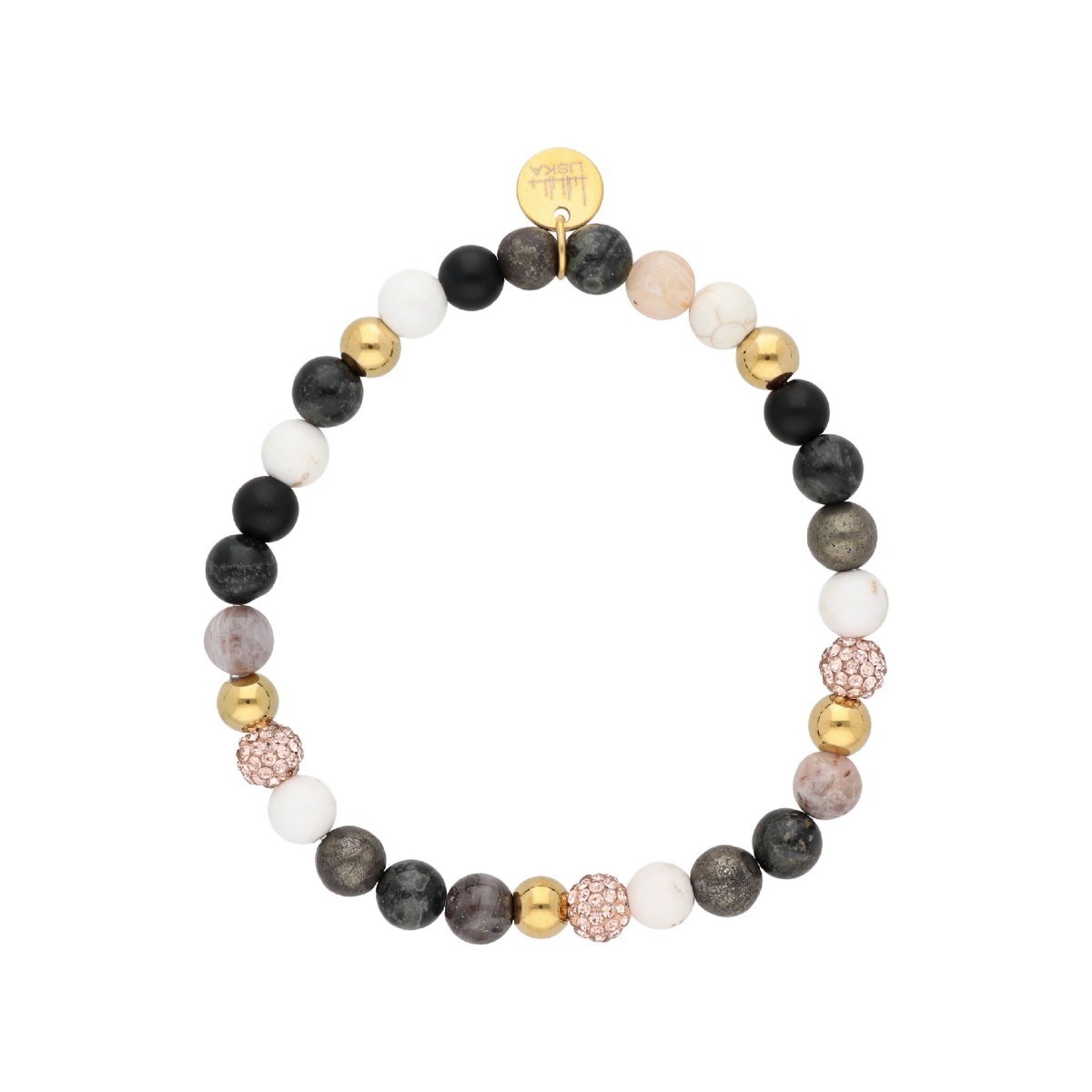 Pulsera acero y piedras naturales - SHA251-1