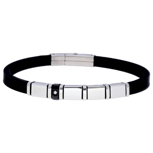 Pulsera caucho y acero - MTC168BR