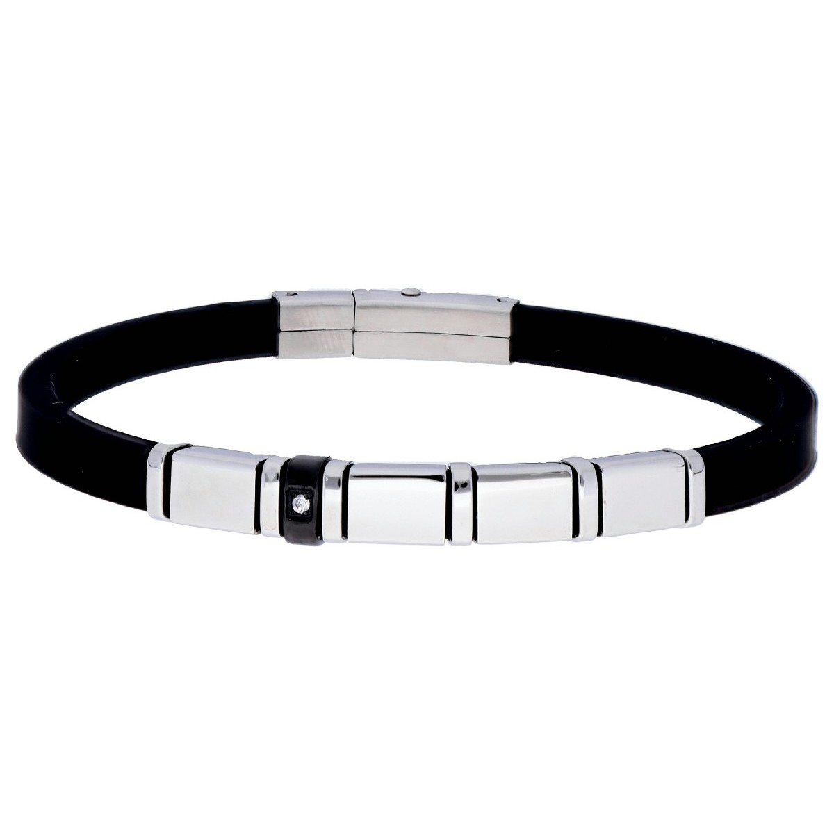 Pulsera caucho y acero - MTC168BR