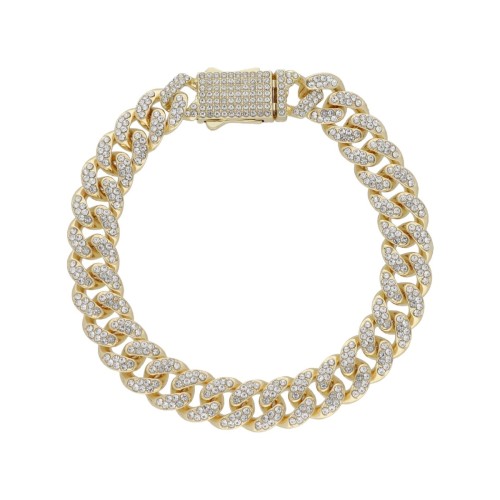 Pulsera bronze con baño de oro y circoni - RB284BR-D