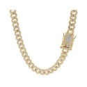 Cadena bronze con baño de oro y circonit - RB287CD-D