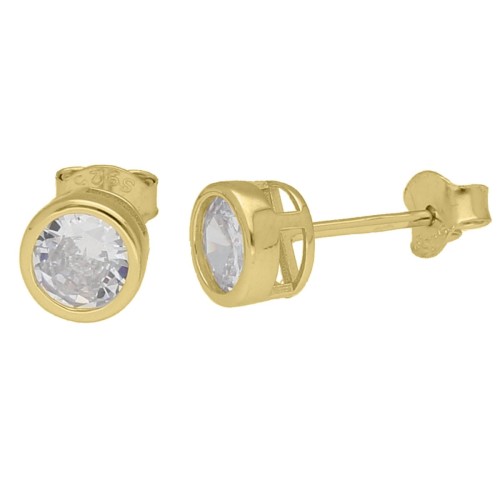 Pendientes plata y circonitas 7mm - LAD4603A-BD7