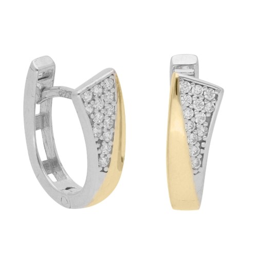 Pendientes plata y Premium Zirconia - LPZ220A-B