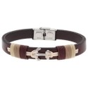 Pulsera piel, cuerda náutika y acero - 84BA1332