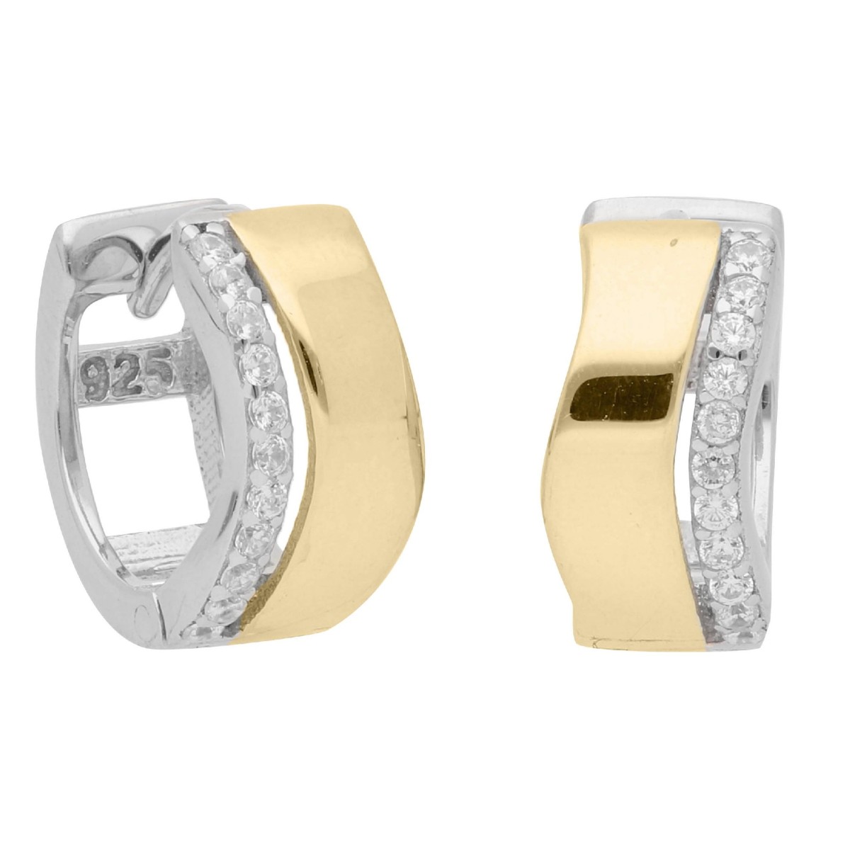 Pendientes plata y Premium Zirconia - LPZ207A-B