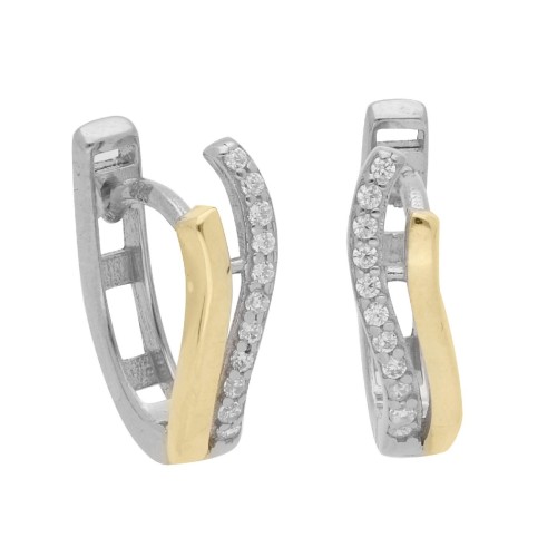Pendientes plata y Premium Zirconia - LPZ222A-B