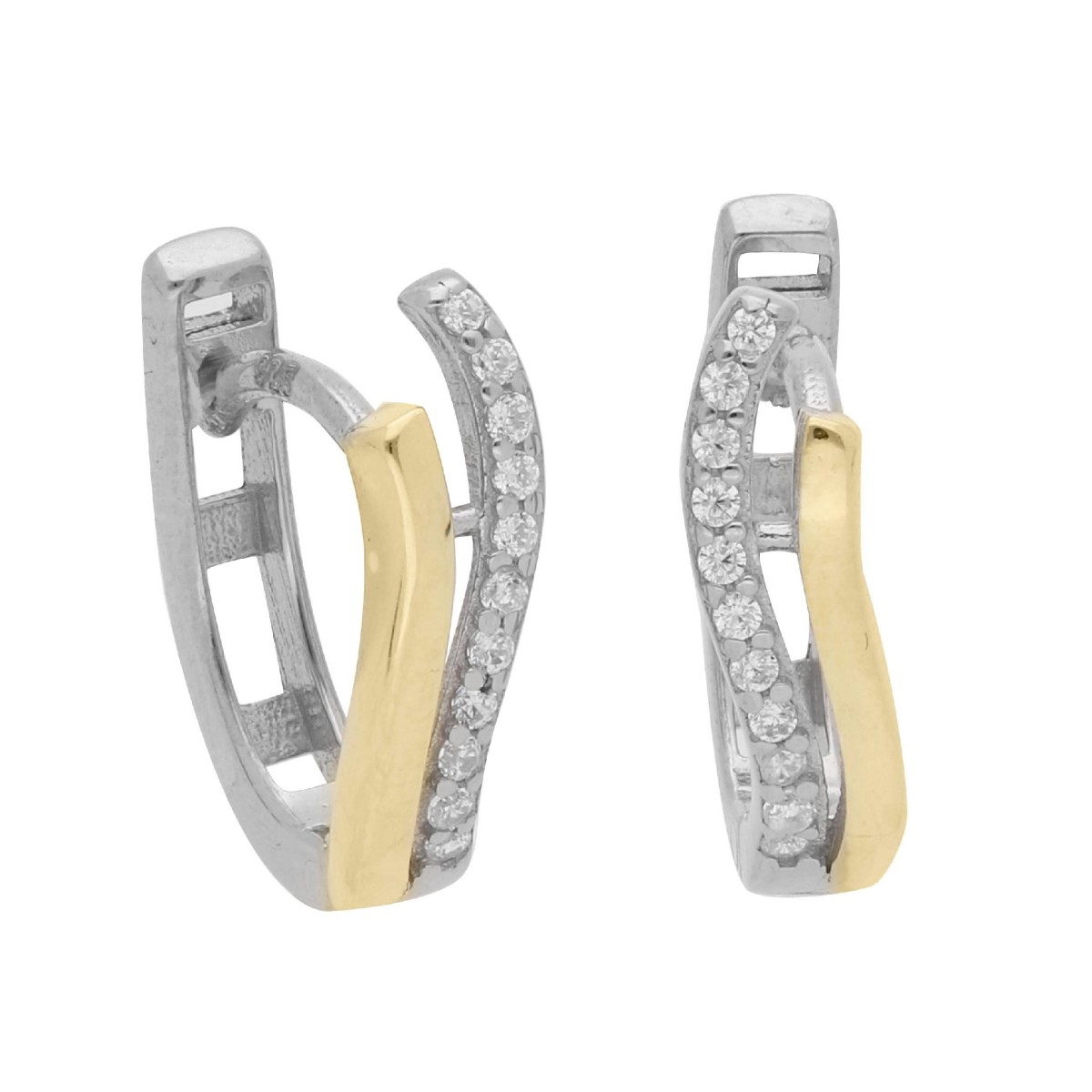 Pendientes plata y Premium Zirconia - LPZ222A-B