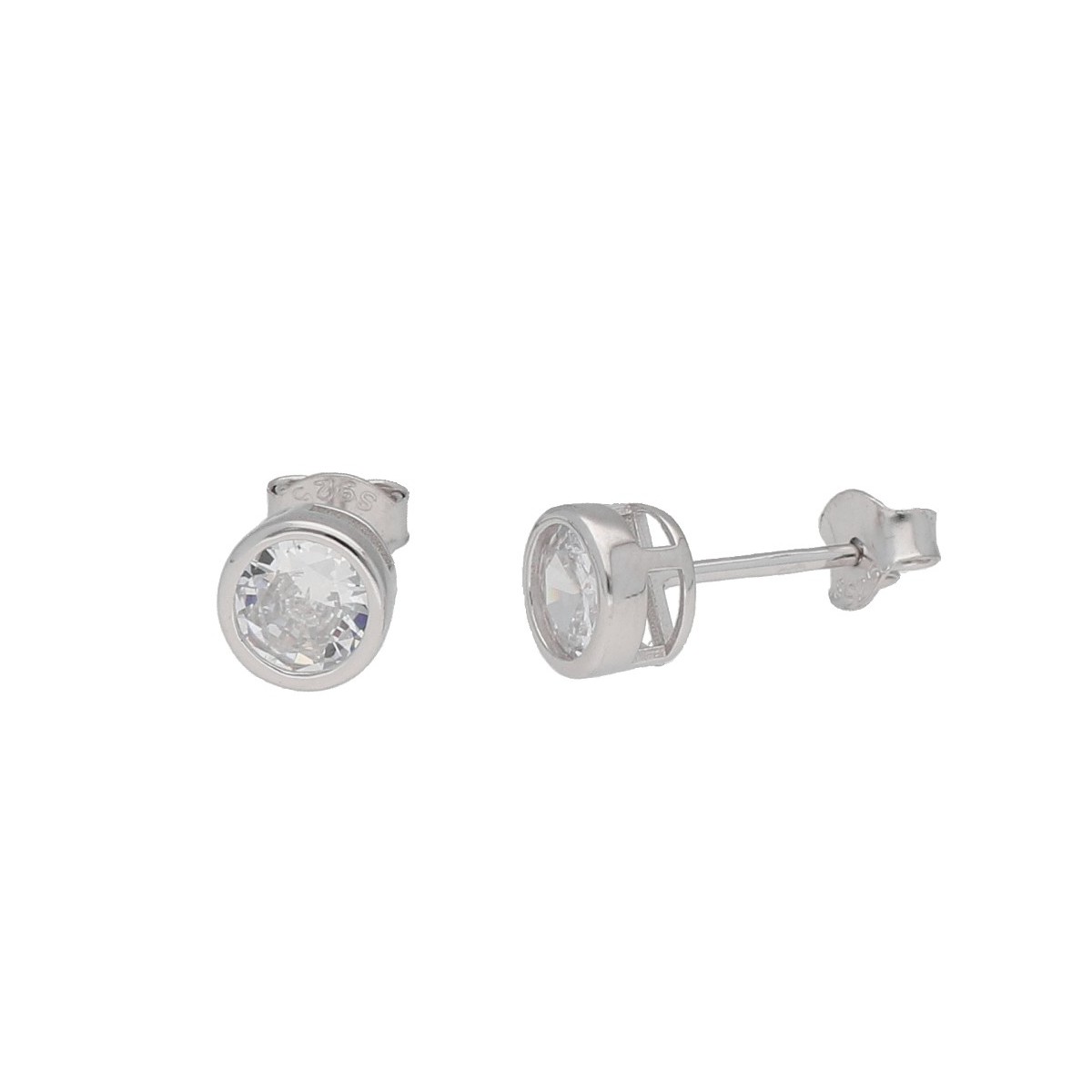 Pendientes plata y circonitas 3mm - LAD4603A-B3