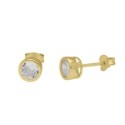 Pendientes plata y circonitas 4mm - LAD4603A-BD4