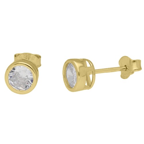 Pendientes plata y circonitas 5mm - LAD4603A-BD5
