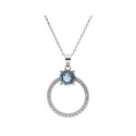 Colgante plata y Liska crystals - LSW0208CL-AQ