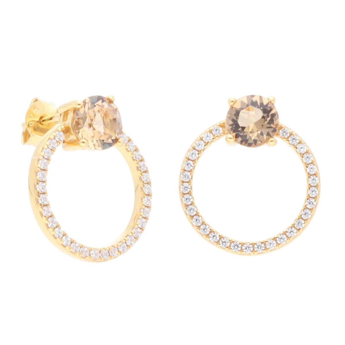 Pendientes plata y Liska crystals - LSW0208A-DLT