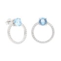 Pendientes plata y Liska crystals - LSW0208A-AQ