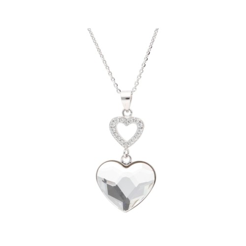 Colgante corazón plata y Liska crystals - LSW0209CL