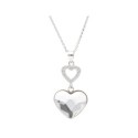 Colgante corazón plata y Liska crystals - LSW0209CL