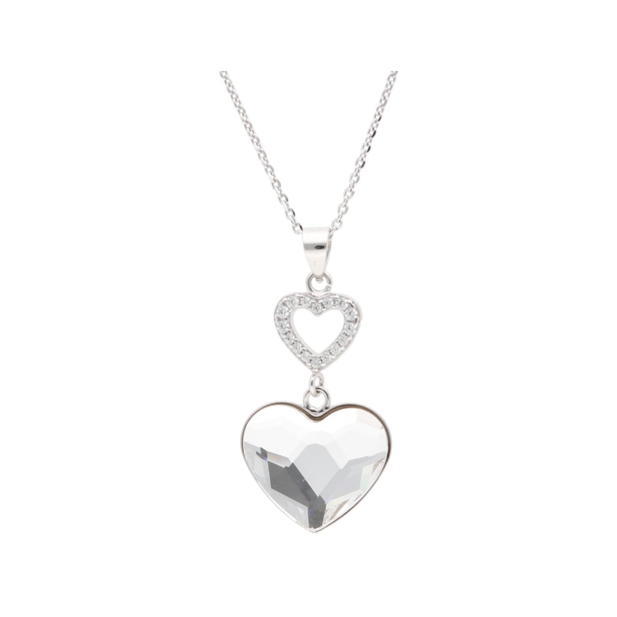 Colgante corazón plata y Liska crystals - LSW0209CL