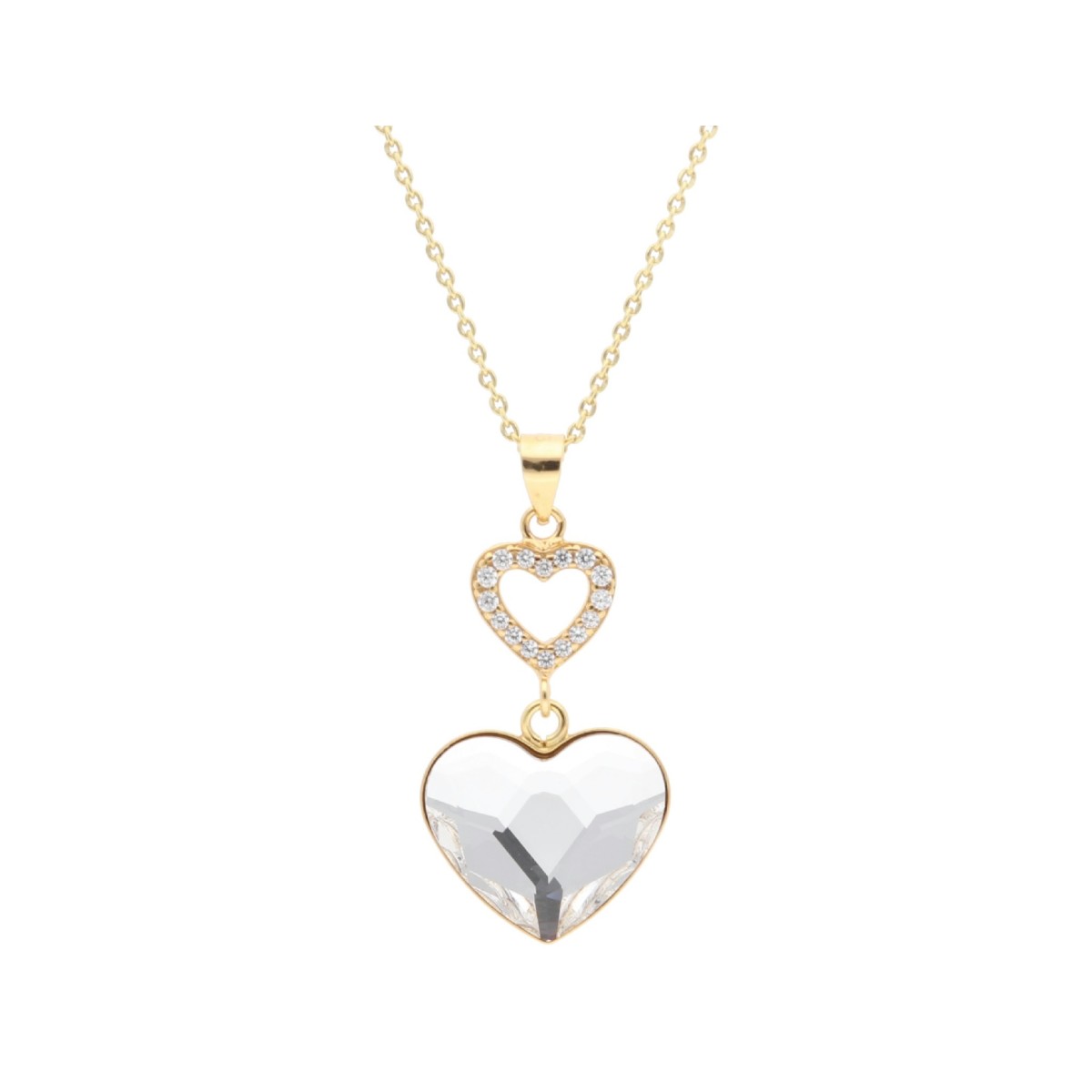Colgante corazón plata y Liska crystals - LSW0209CL-D