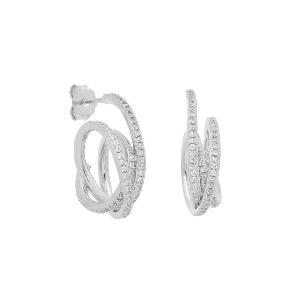 Pendientes plata y circonitas - LAD3117A