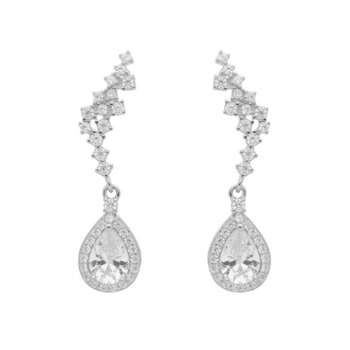 Pendientes plata y circonitas - LAD3119A