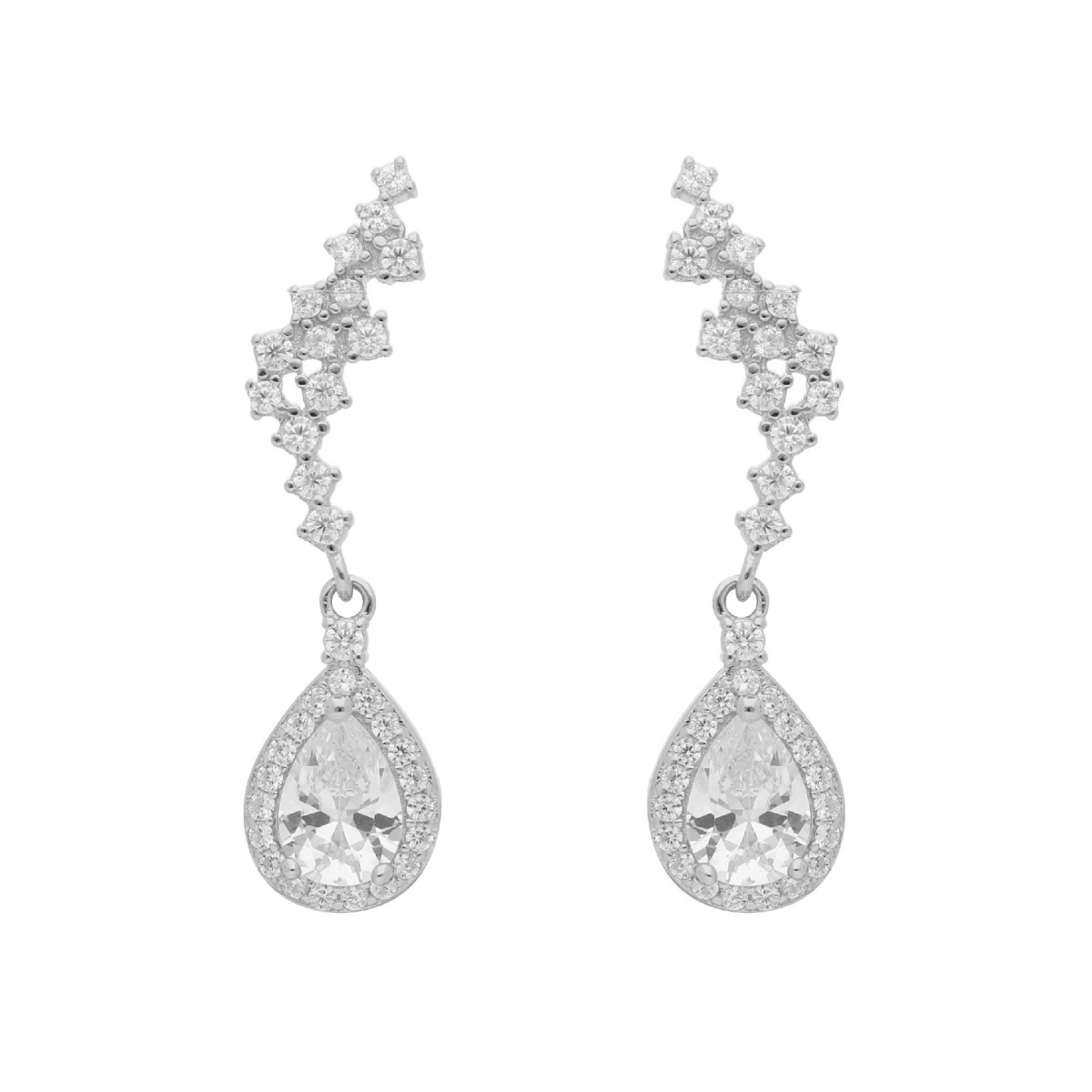 Pendientes plata y circonitas - LAD3119A